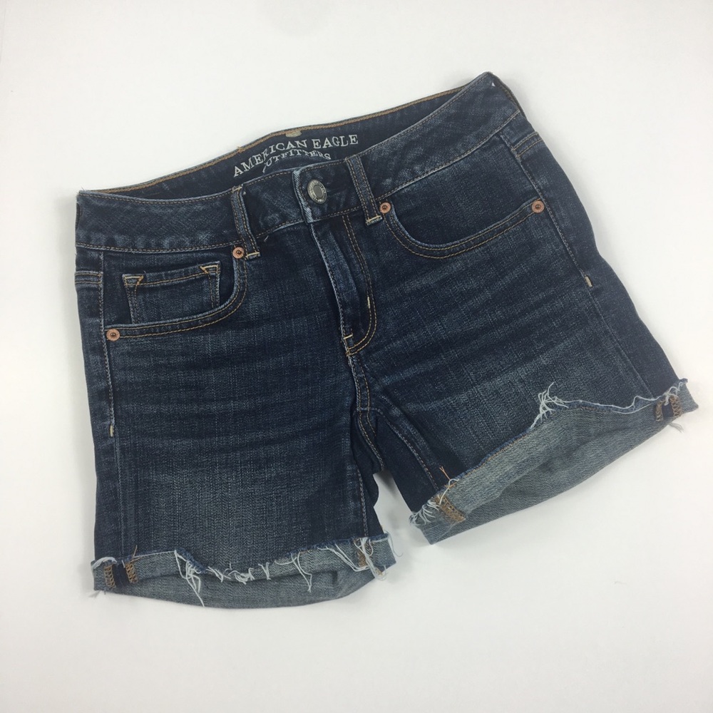 {American Eagle} Super Stretch Midi Jean Shorts